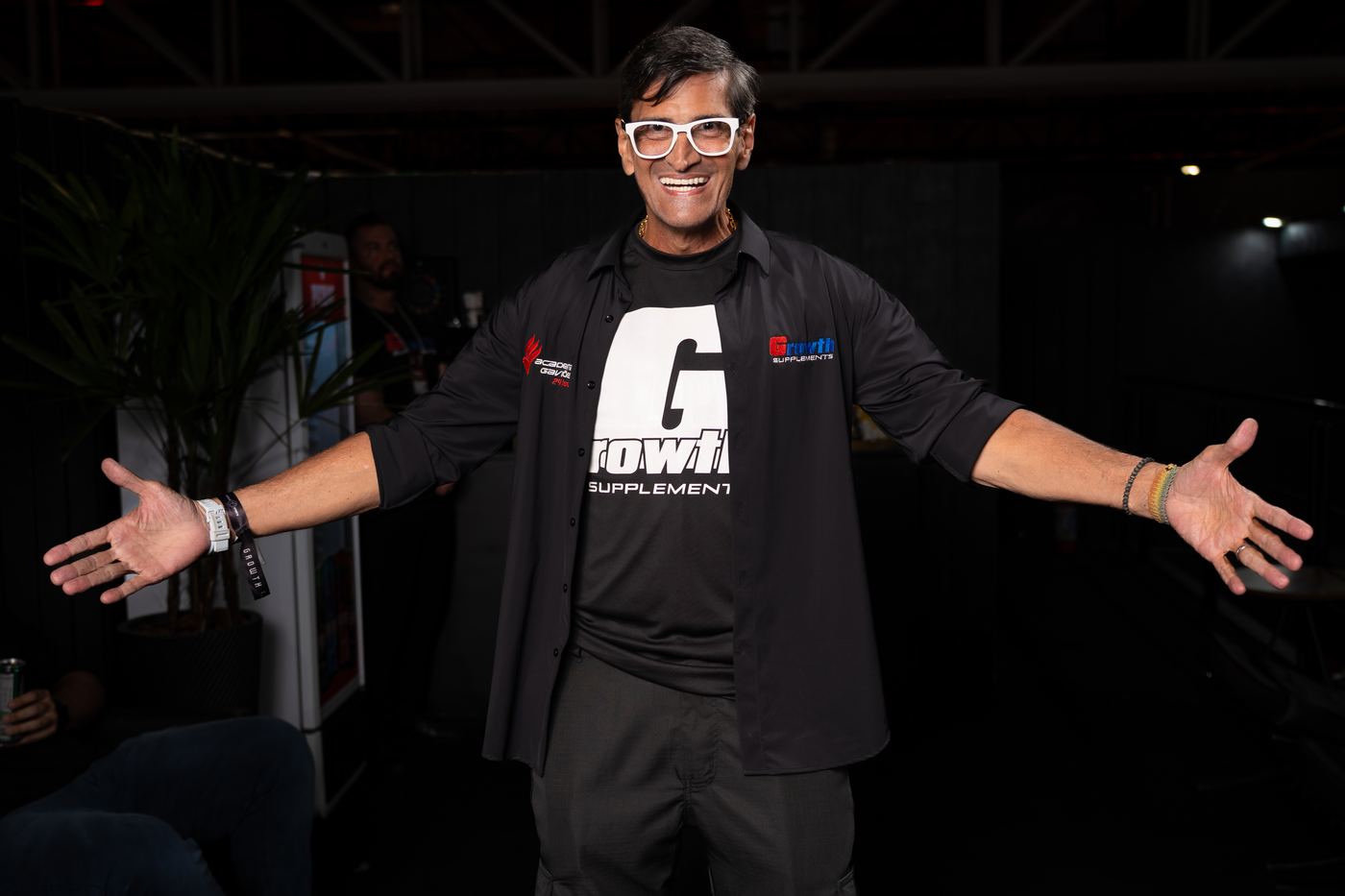 Murilo Brito vestindo Growth Supplements, um dos parceiros do Tiozão